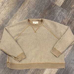 THE GREAT. Tan Textured Sweatshirt